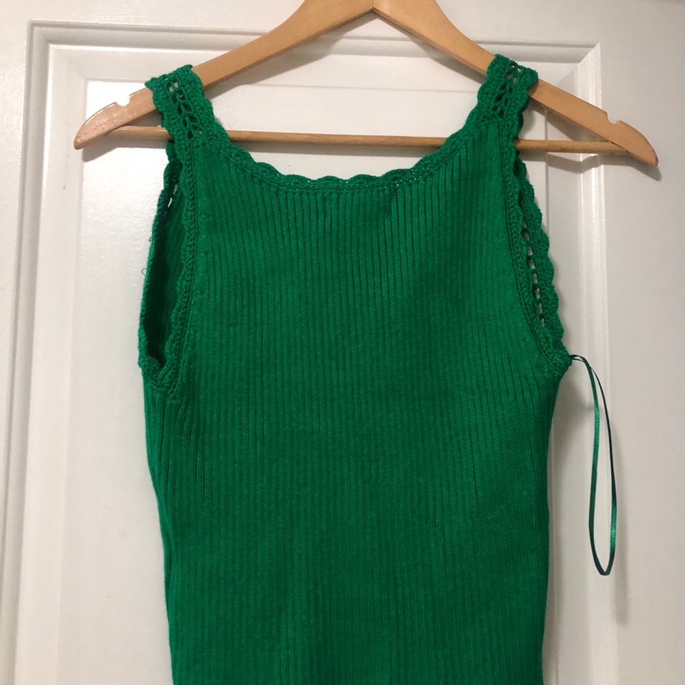 House of Harlow 1960 Emerald Green Knit V-Neck Size Small NWT - Picture 6 of 6